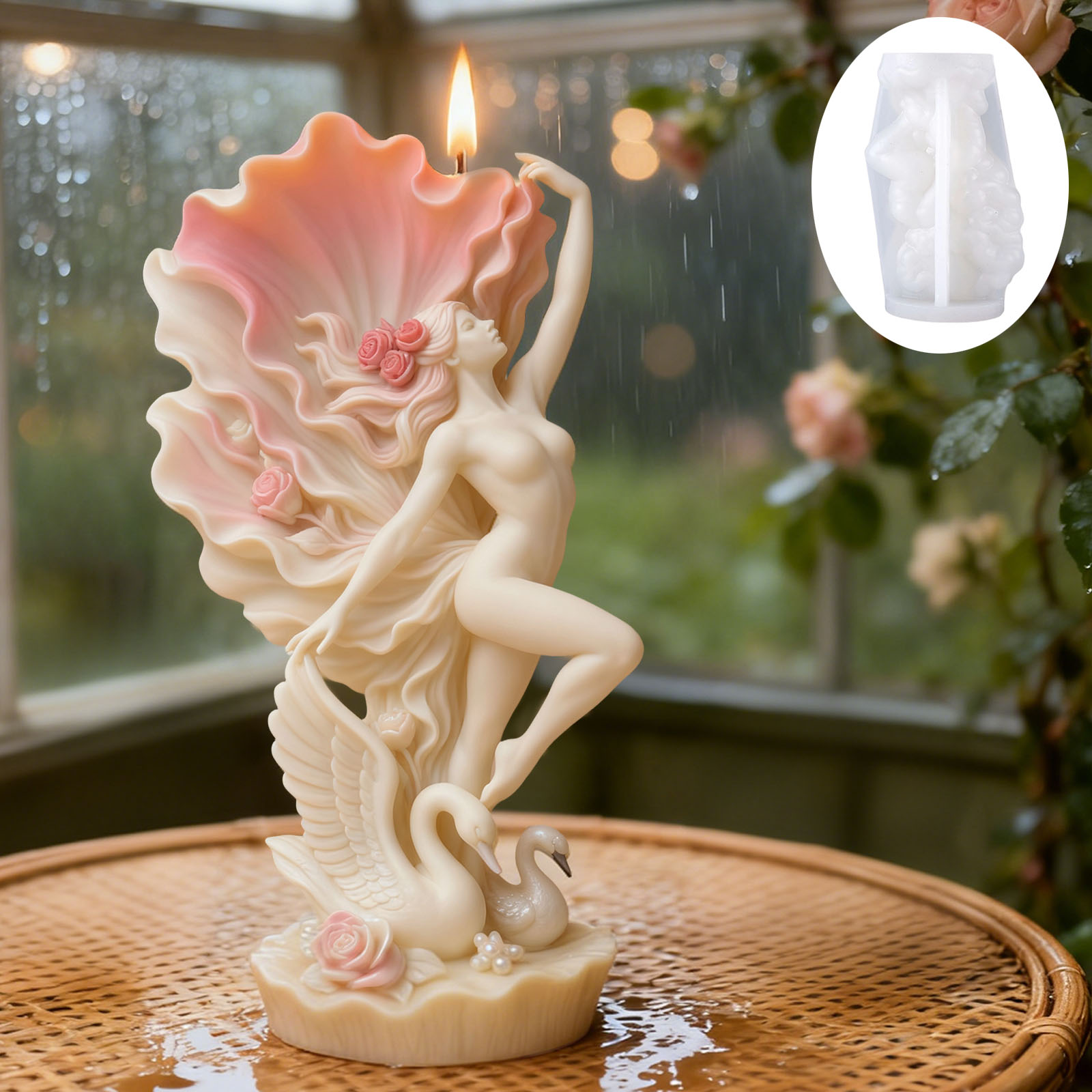 Scented Candle Luxury - Cetakan Lilin Penari Angsa yang Elegan: