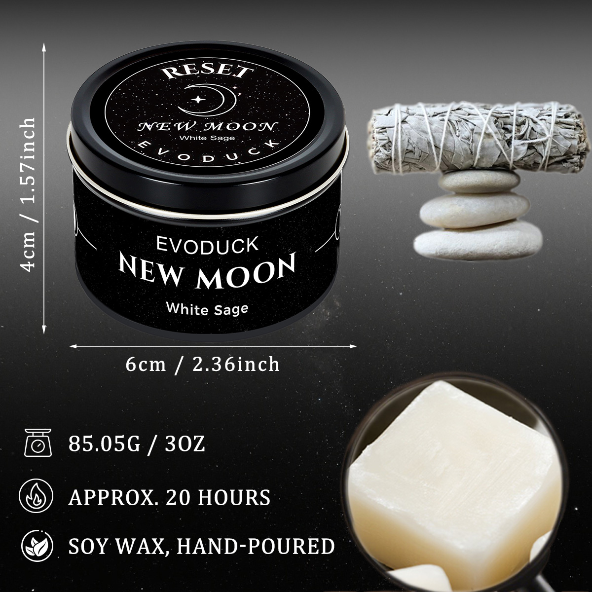 1pc Lilin Aroma Bulan Baru Lil - Scented Candle Luxury ulasan dan harga