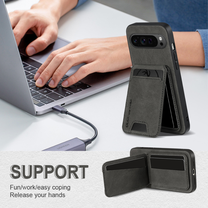 Casing Kulit PU Retro Bisnis d - Google Pixel 9 Pro ulasan dan harga