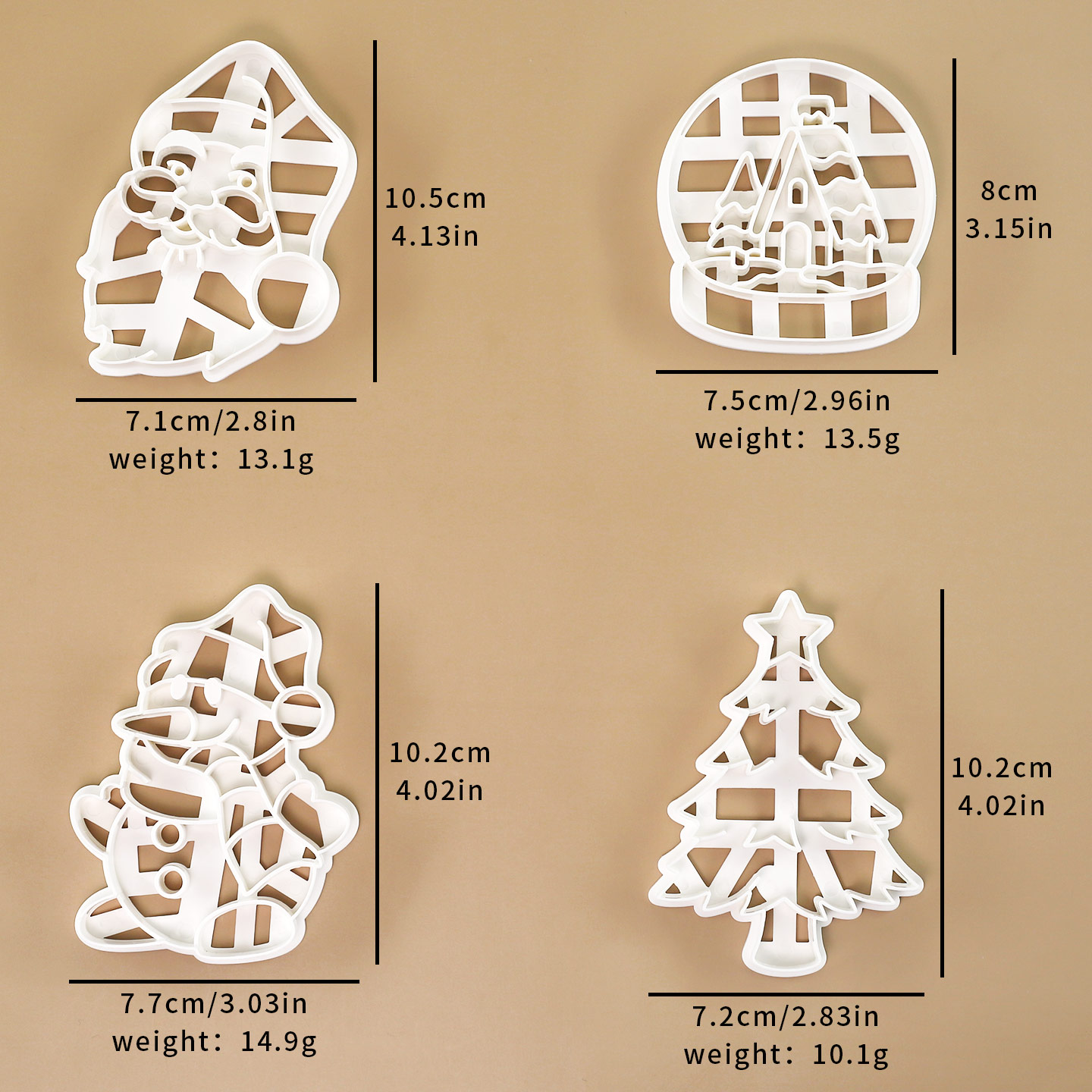 4 Buah Cetakan Kue Natal Bentu - Crystal Ball Decor ulasan dan harga
